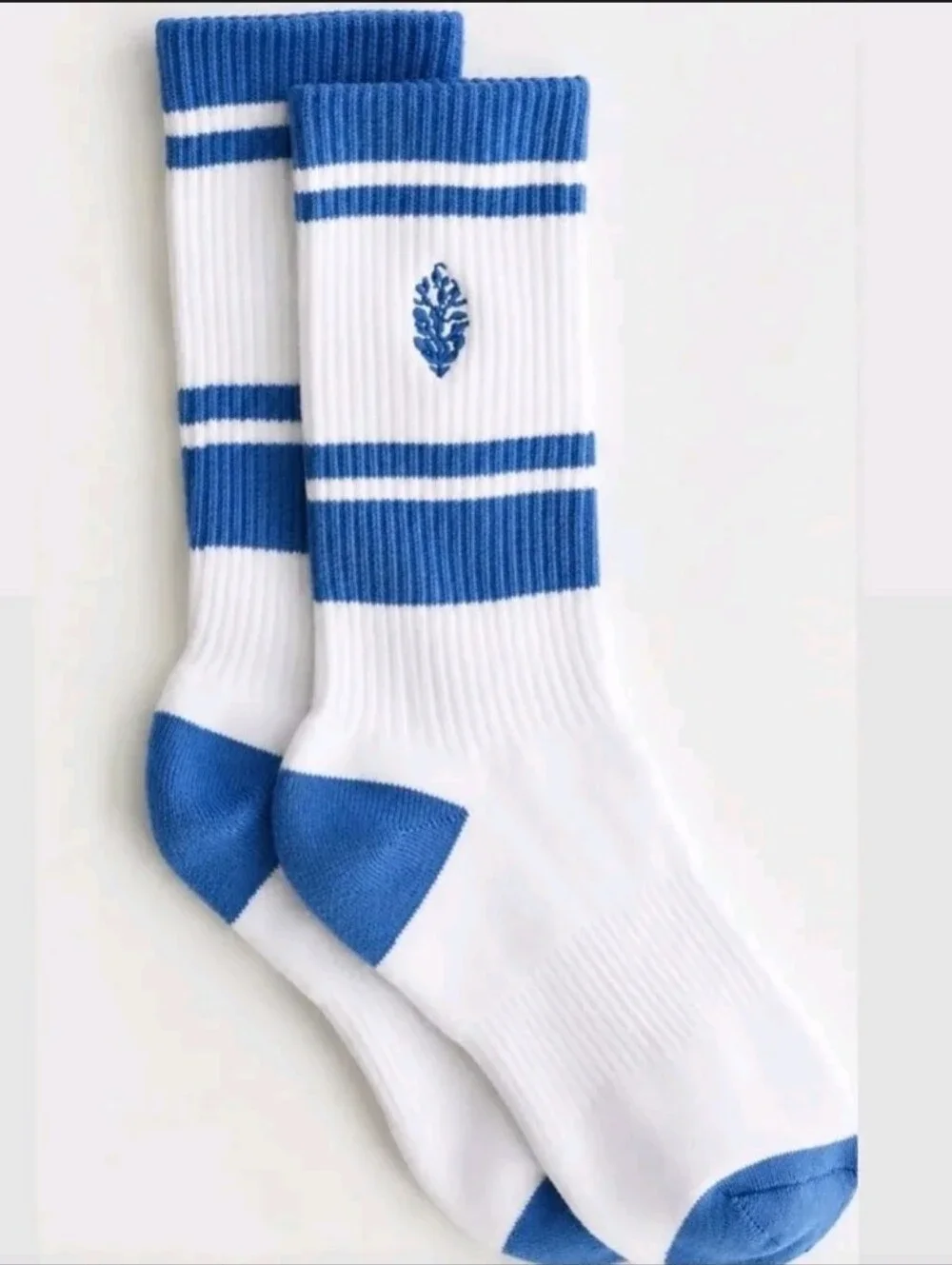 NWT! Free People Movement, Logo Tube Socks-Blue/White